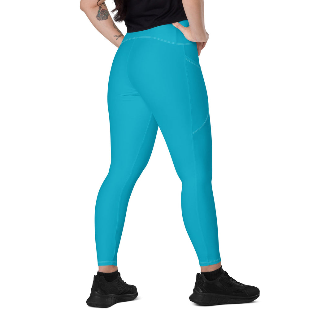 Bahamas Blue Leggings with pockets - Conscious Apparel Store