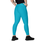 Bahamas Blue Leggings with pockets - Conscious Apparel Store