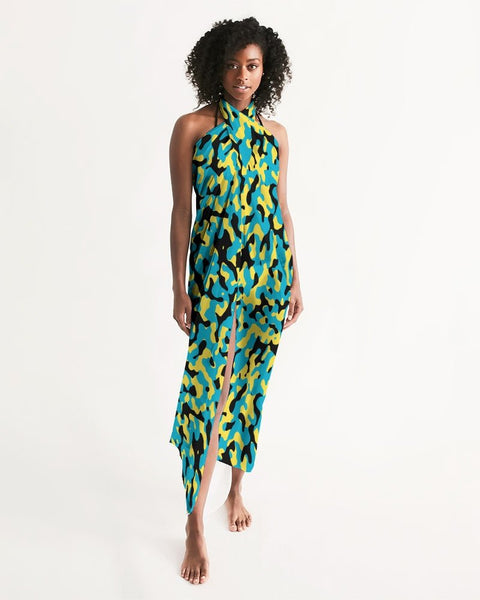 Bahamas Flag Camo All - Over Print Swim Cover Up - Conscious Apparel Store