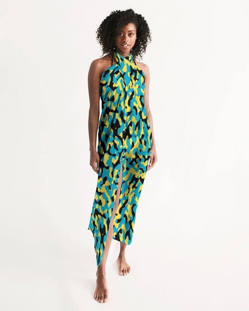 Bahamas Flag Camo All-Over Print Swim Cover Up - Conscious Apparel Store