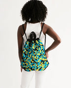 Bahamas Flag Camo Canvas Drawstring Bag - Conscious Apparel Store