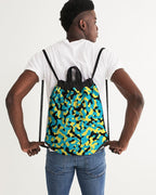 Bahamas Flag Camo Canvas Drawstring Bag - Conscious Apparel Store