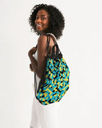 Bahamas Flag Camo Canvas Drawstring Bag - Conscious Apparel Store