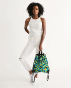 Bahamas Flag Camo Canvas Drawstring Bag - Conscious Apparel Store