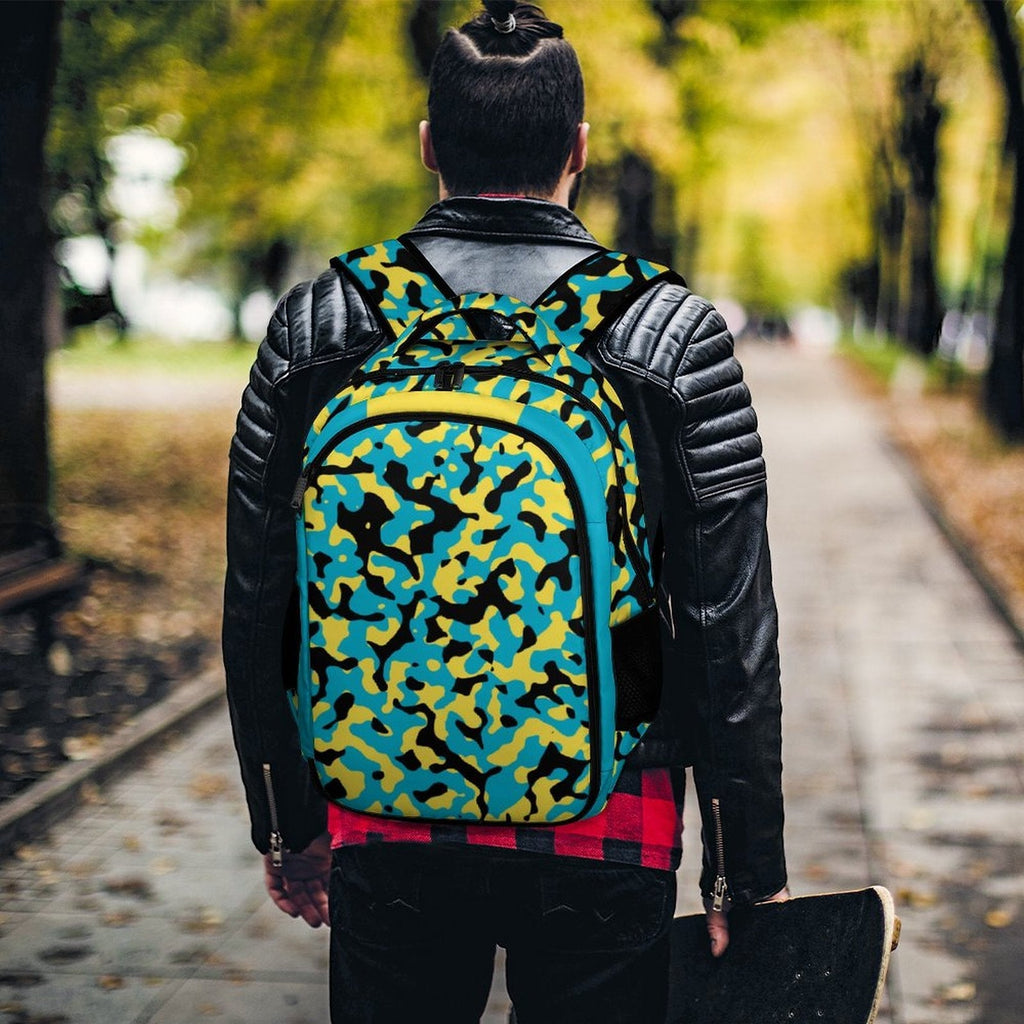 Bahamas Flag Camo Casual Backpack - Conscious Apparel Store