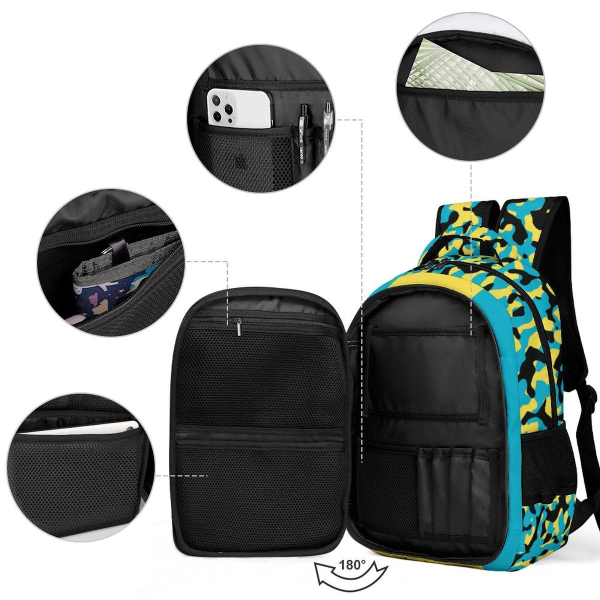 Bahamas Flag Camo Casual Backpack - Conscious Apparel Store