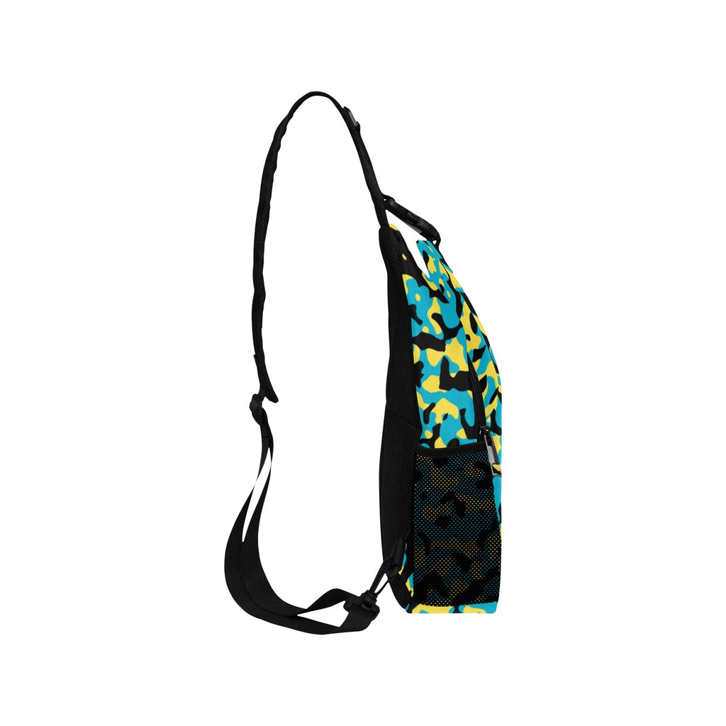 Bahamas Flag Camo Casual Chest Bag - Conscious Apparel Store
