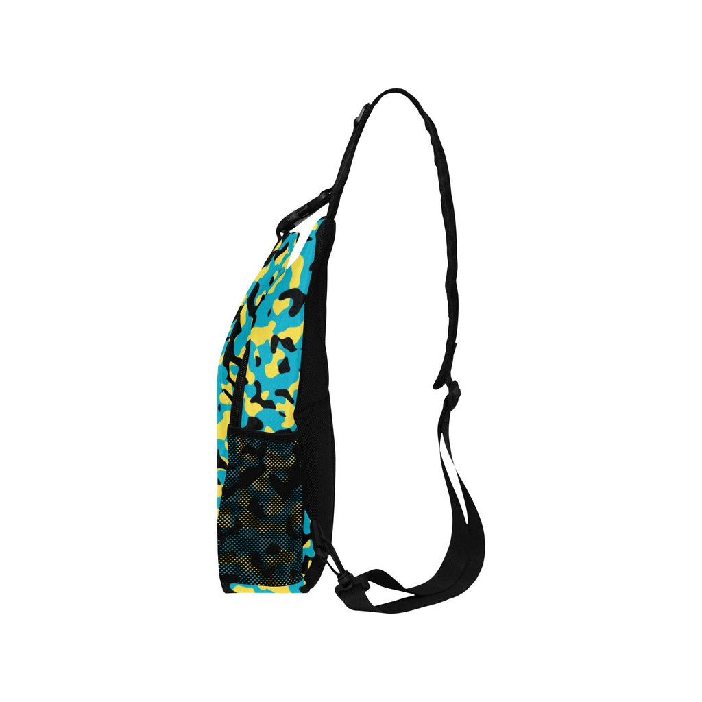 Bahamas Flag Camo Casual Chest Bag - Conscious Apparel Store