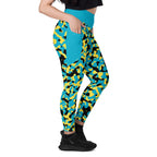 Bahamas Flag Camo Leggings with pockets - Conscious Apparel Store