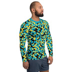 Bahamas Flag Camo Men's Rash Guard - Conscious Apparel Store