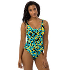 Bahamas Flag Camo One-Piece Swimsuit - Conscious Apparel Store