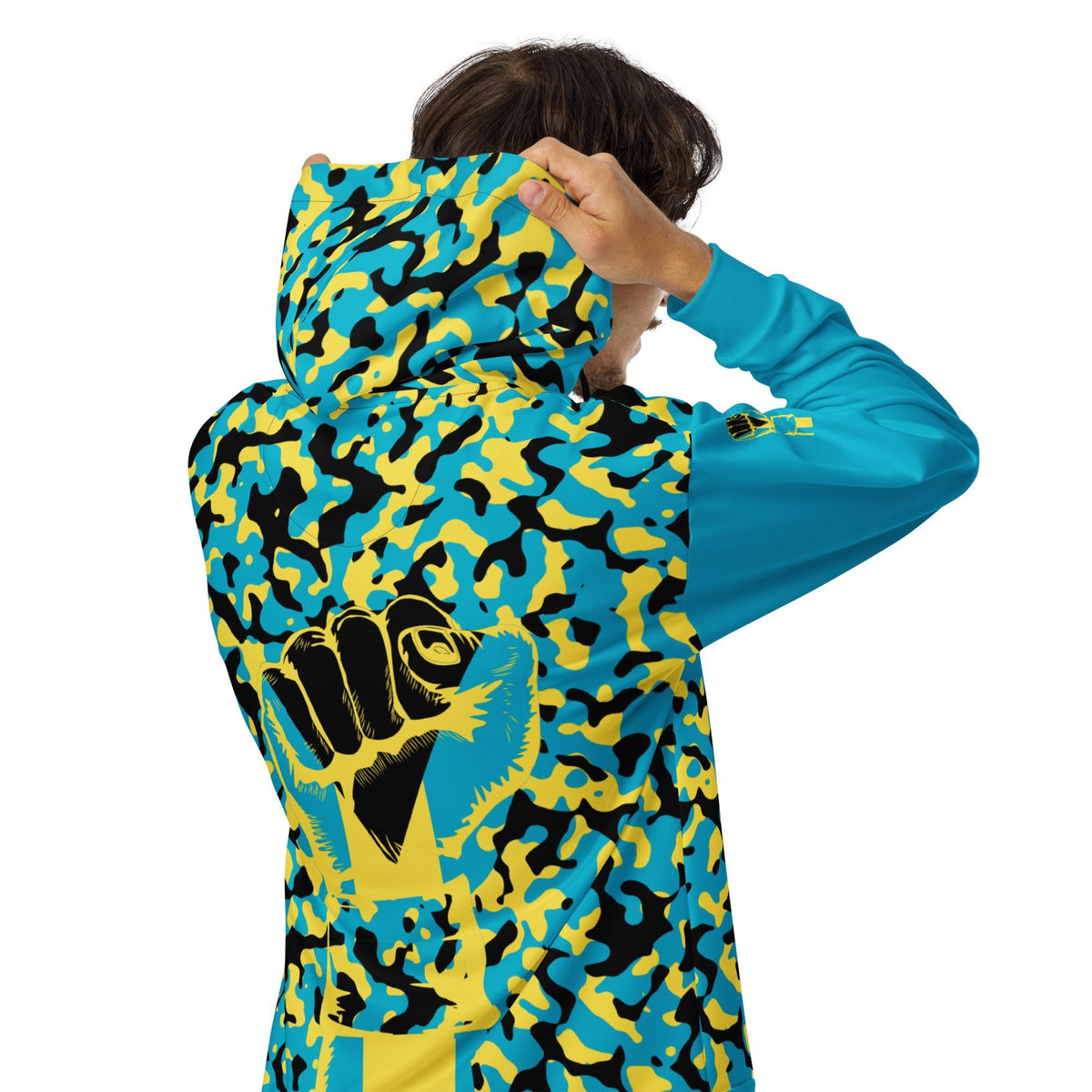 Bahamas Flag Camo Unisex zip hoodie - Conscious Apparel Store