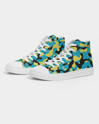 Bahamas Flag Camo Women's Hightop Canvas Shoe - Conscious Apparel Store