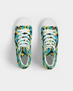 Bahamas Flag Camo Women's Hightop Canvas Shoe - Conscious Apparel Store