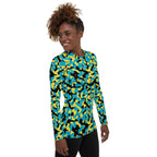 Bahamas Flag Camo Women's Rash Guard - Conscious Apparel Store