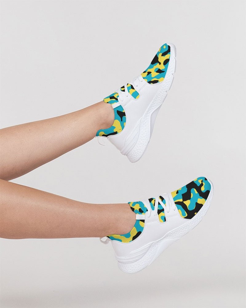 Bahamas Flag Camo Women's Two - Tone Sneaker - Conscious Apparel Store