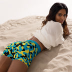 Bahamas Flag Camo Yoga Shorts - Conscious Apparel Store