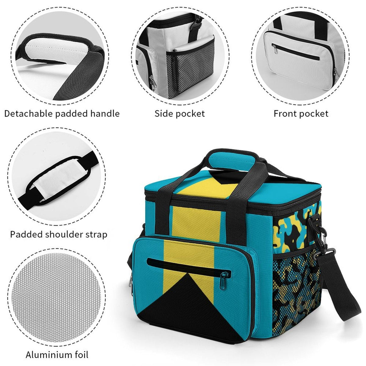 Bahamas Flag Insulated Cooler Bag - Conscious Apparel Store