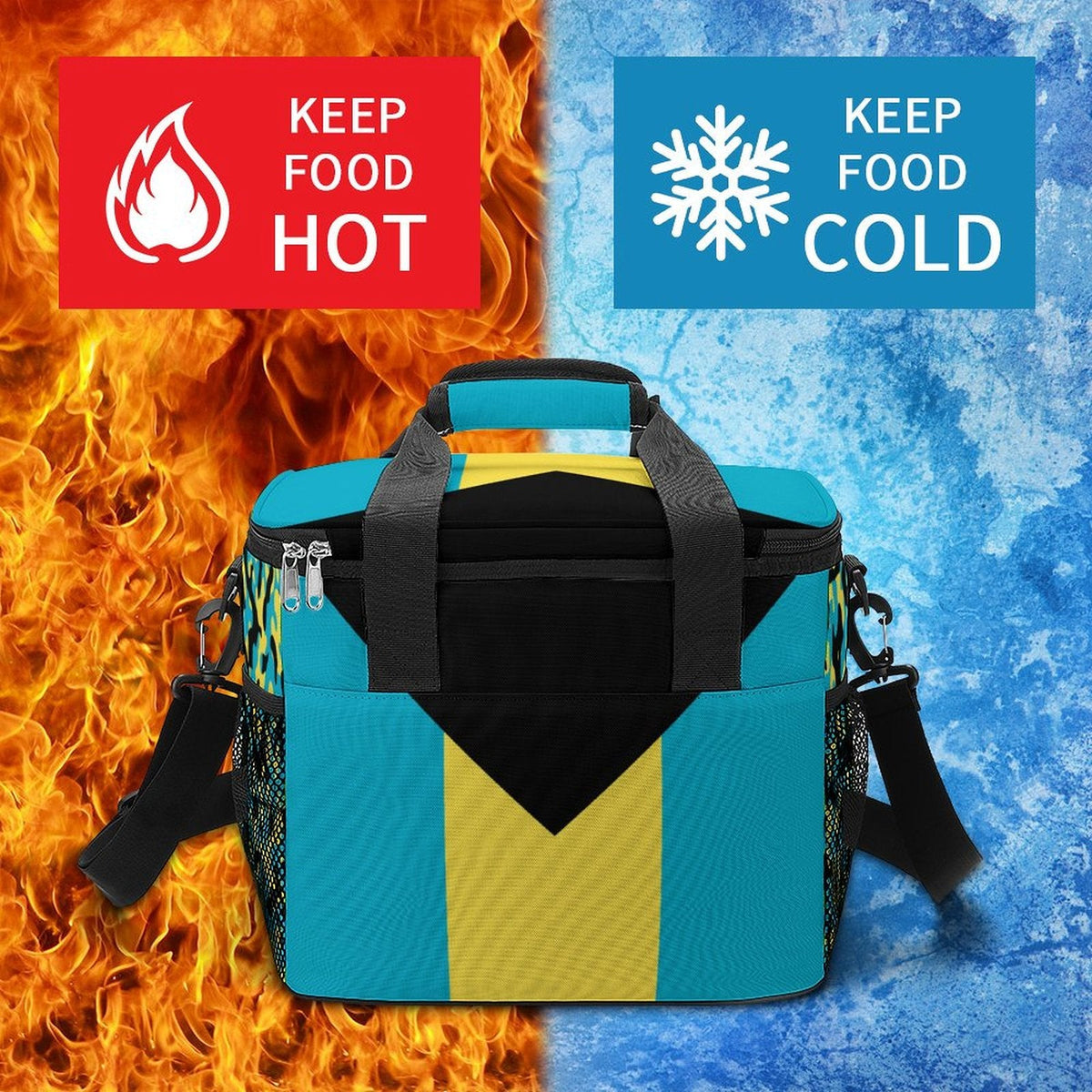 Bahamas Flag Insulated Cooler Bag - Conscious Apparel Store