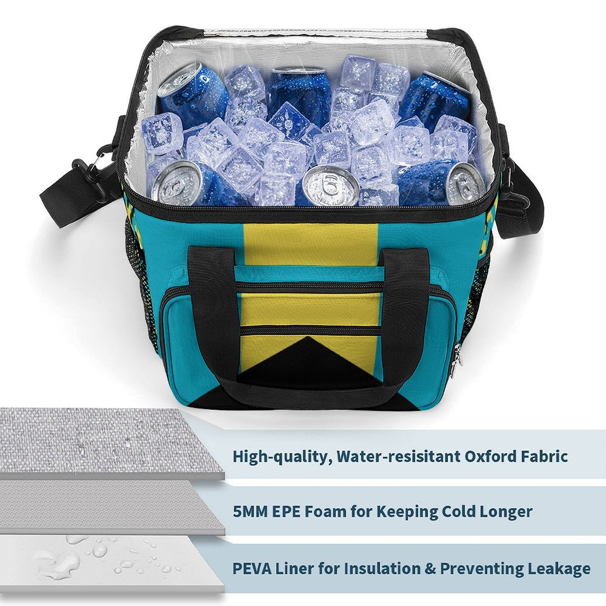 Bahamas Flag Insulated Cooler Bag - Conscious Apparel Store