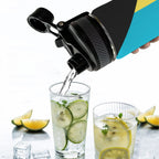 Bahamas Flag Insulated Water Bottle with Dual - Use Lid (18oz) - Conscious Apparel Store