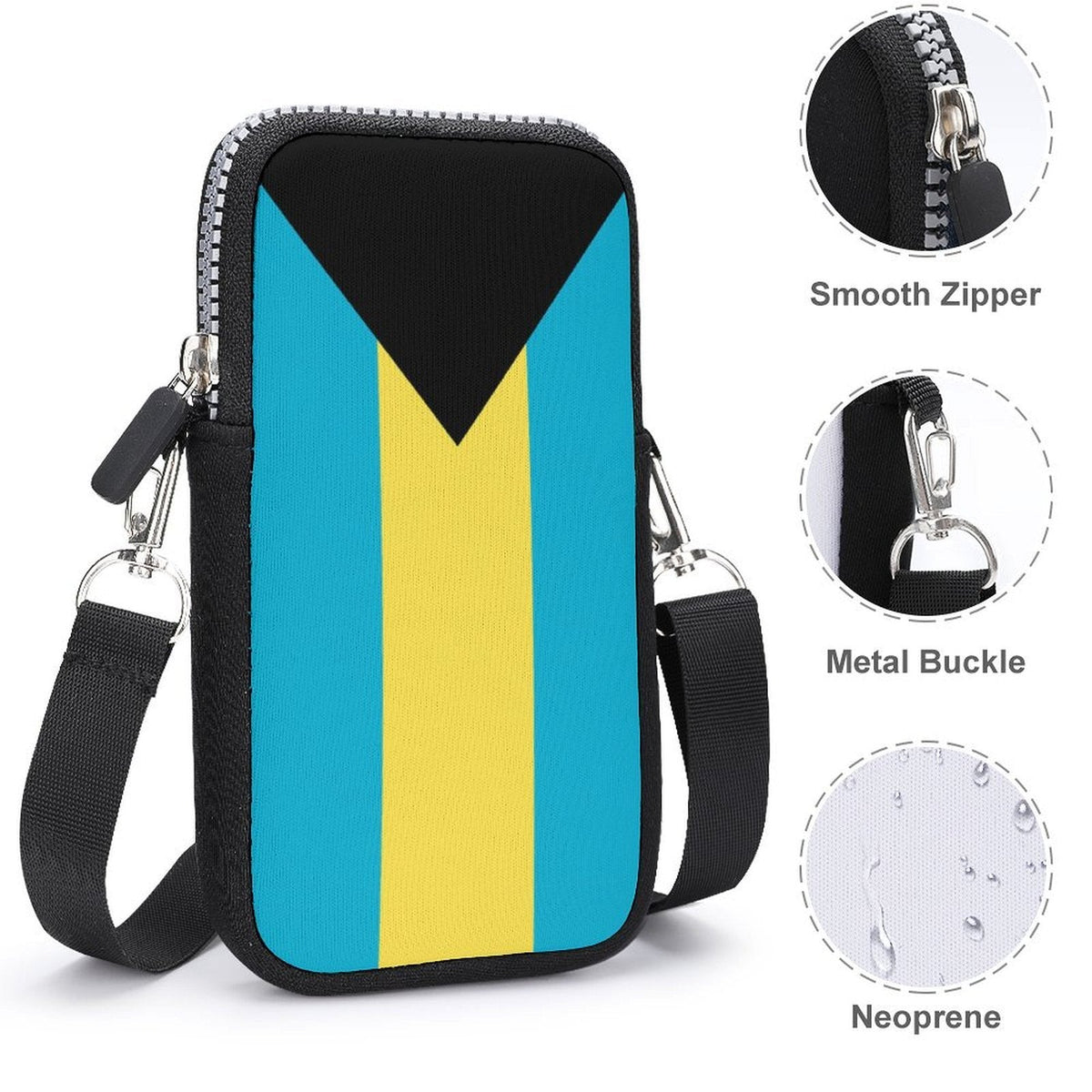 Bahamas Flag Mobile Phone Purse - Conscious Apparel Store