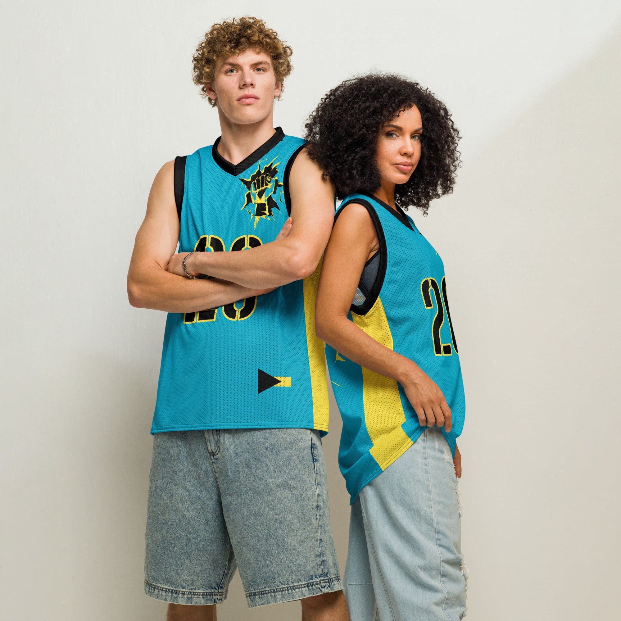 Bahamas Flag Premium Sport Jersey Tank Top - Conscious Apparel Store