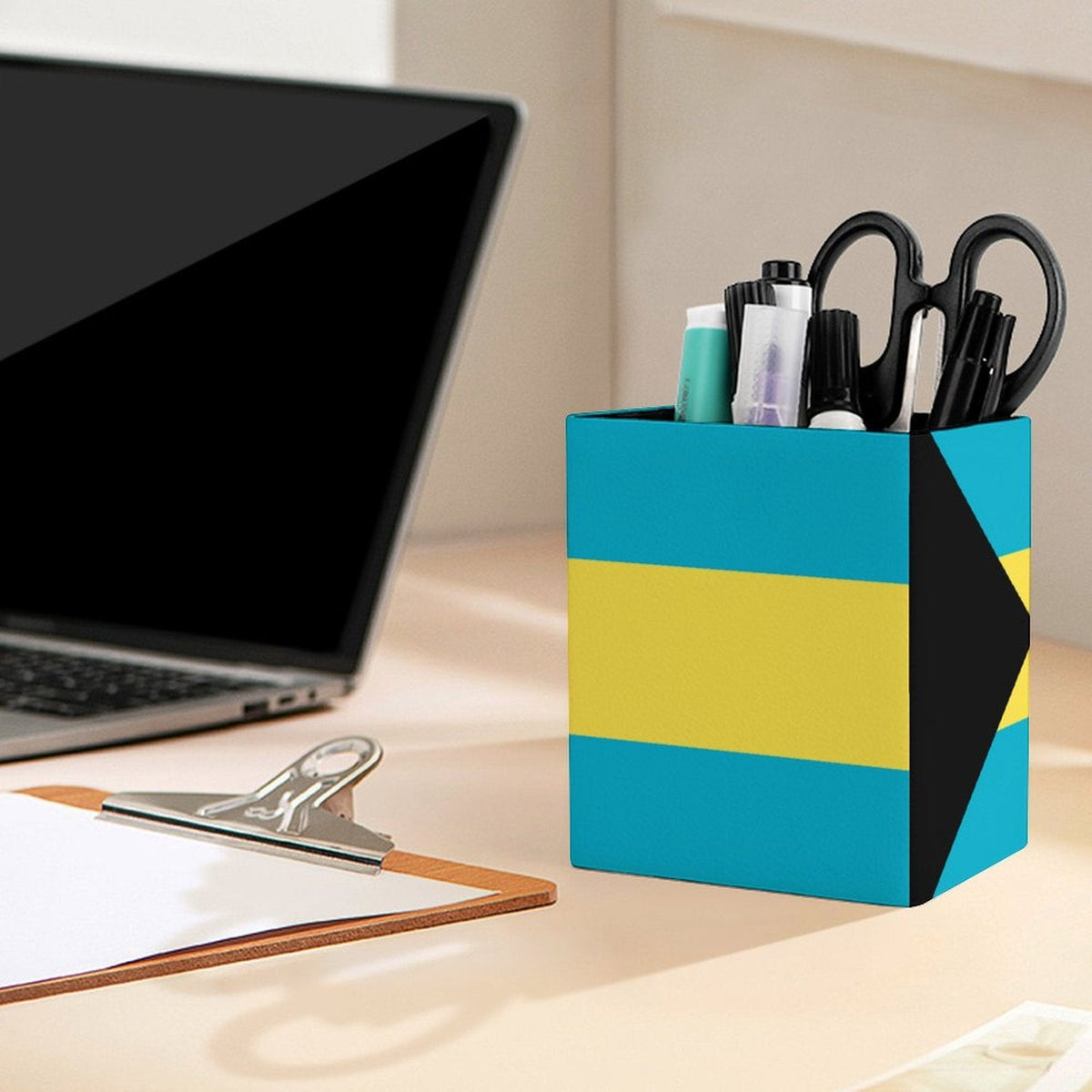 Bahamas Flag Square Pen Holder - Conscious Apparel Store