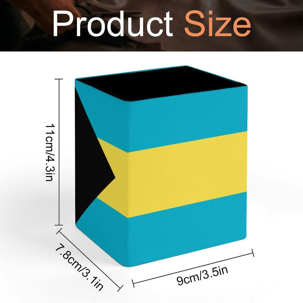 Bahamas Flag Square Pen Holder - Conscious Apparel Store