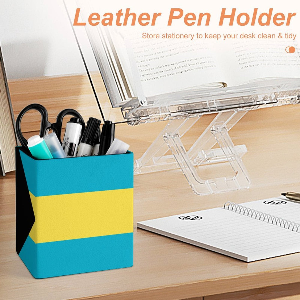 Bahamas Flag Square Pen Holder - Conscious Apparel Store
