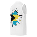 Bahamas Flag (White) Premium Sport Jersey Tank Top - Conscious Apparel Store