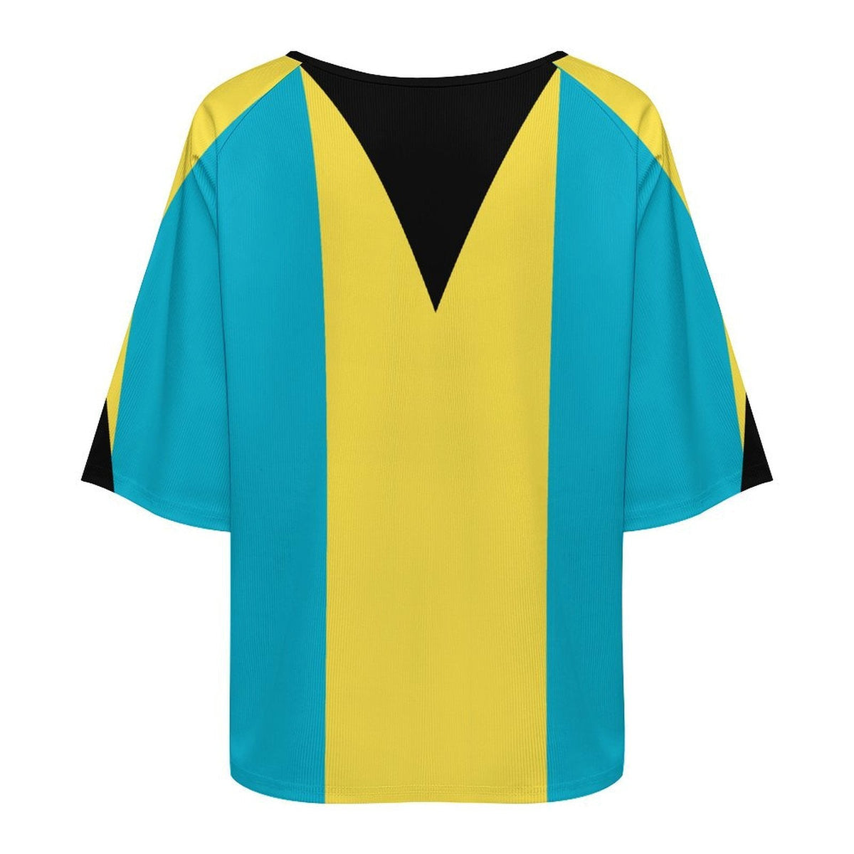 Bahamas Flag Women’s Loose Half-Sleeve Boat Neck T-Shirt - Conscious Apparel Store