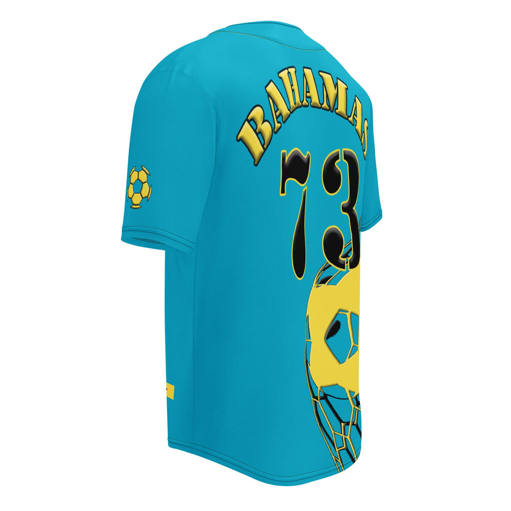 Bahamas Football Themed Button-Down Sport Jersey - Conscious Apparel Store