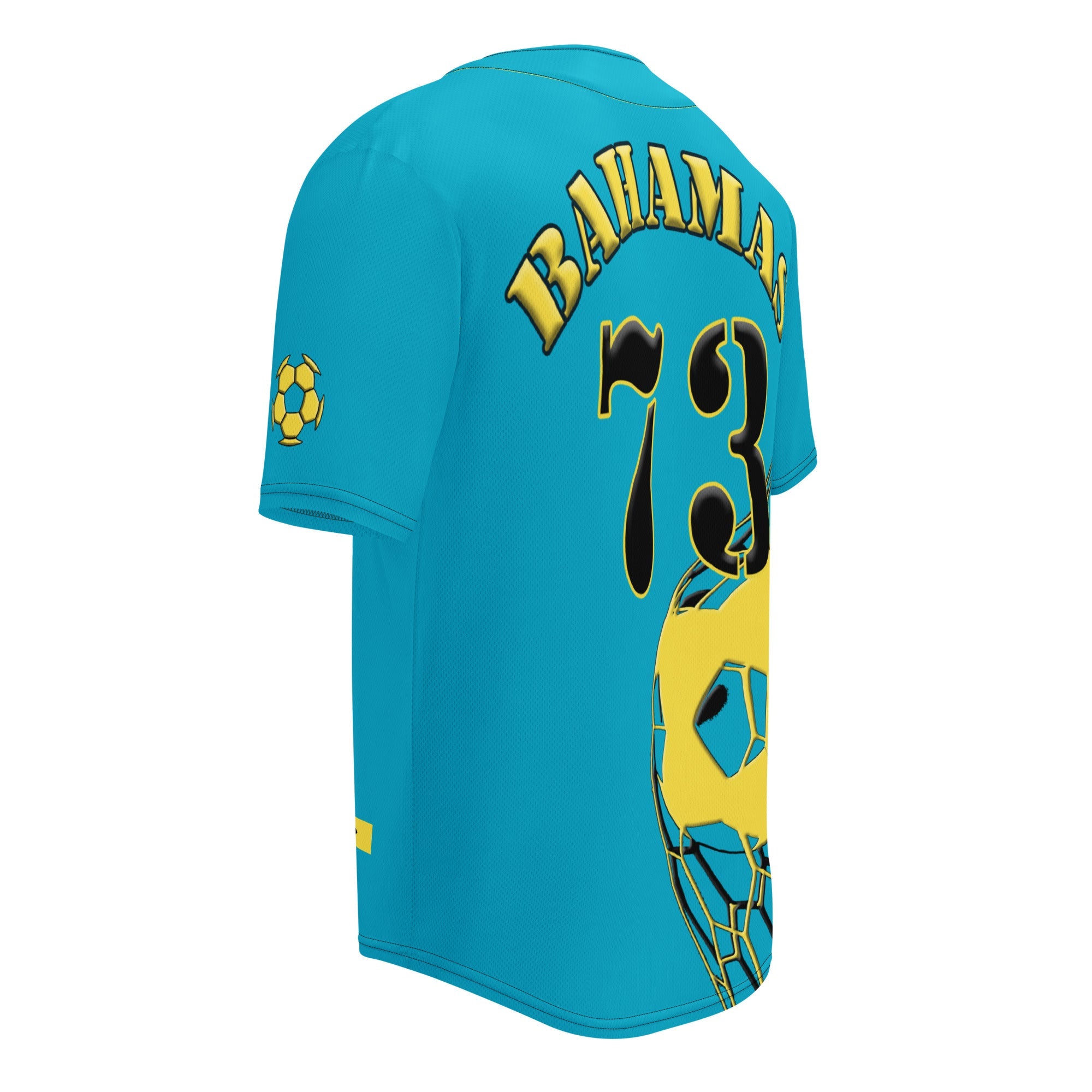 Bahamas Football Themed Button-Down Sport Jersey - Conscious Apparel Store