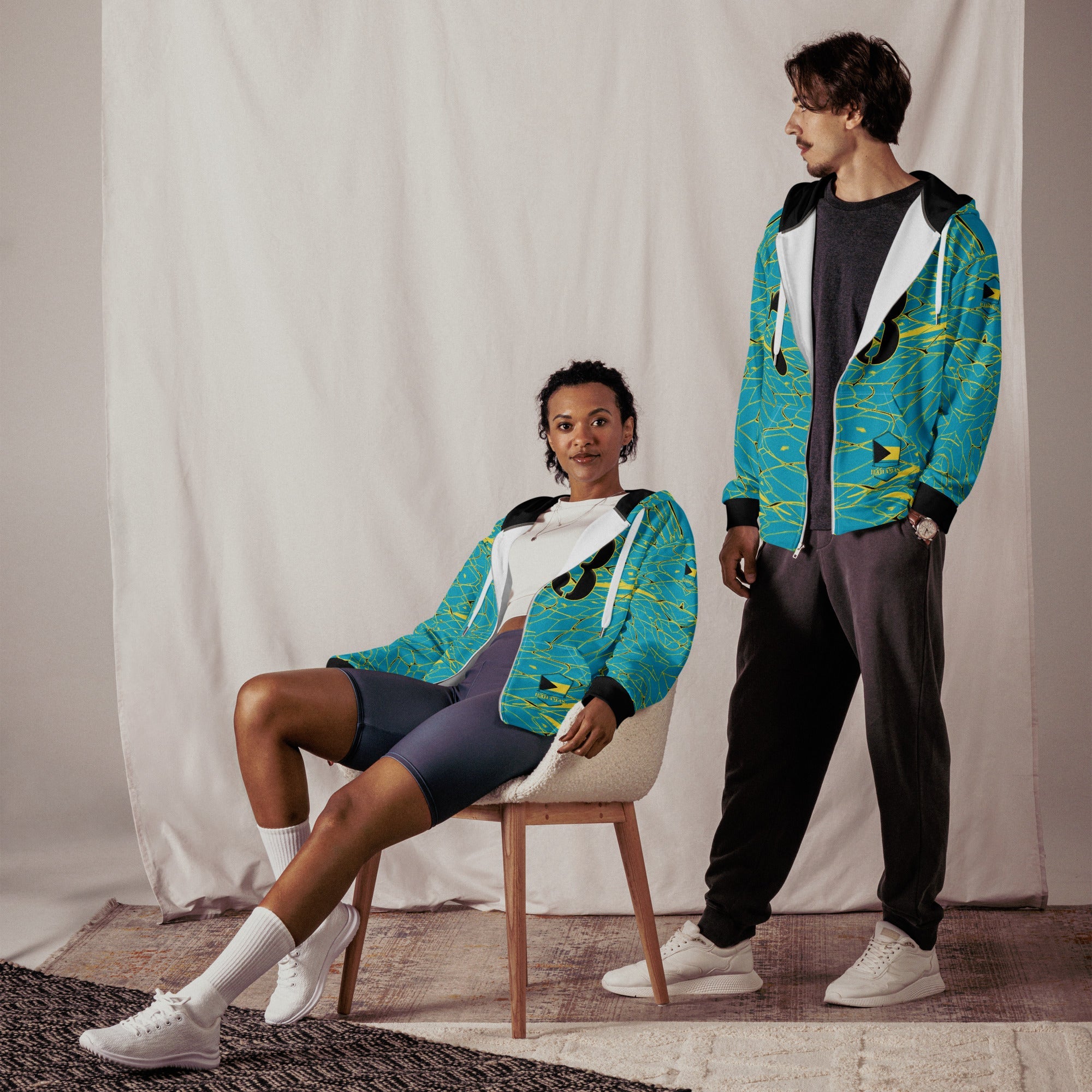 Bahamas Football Unisex zip hoodie - Conscious Apparel Store