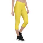 Bahamas Yellow Capri Leggings - Conscious Apparel Store