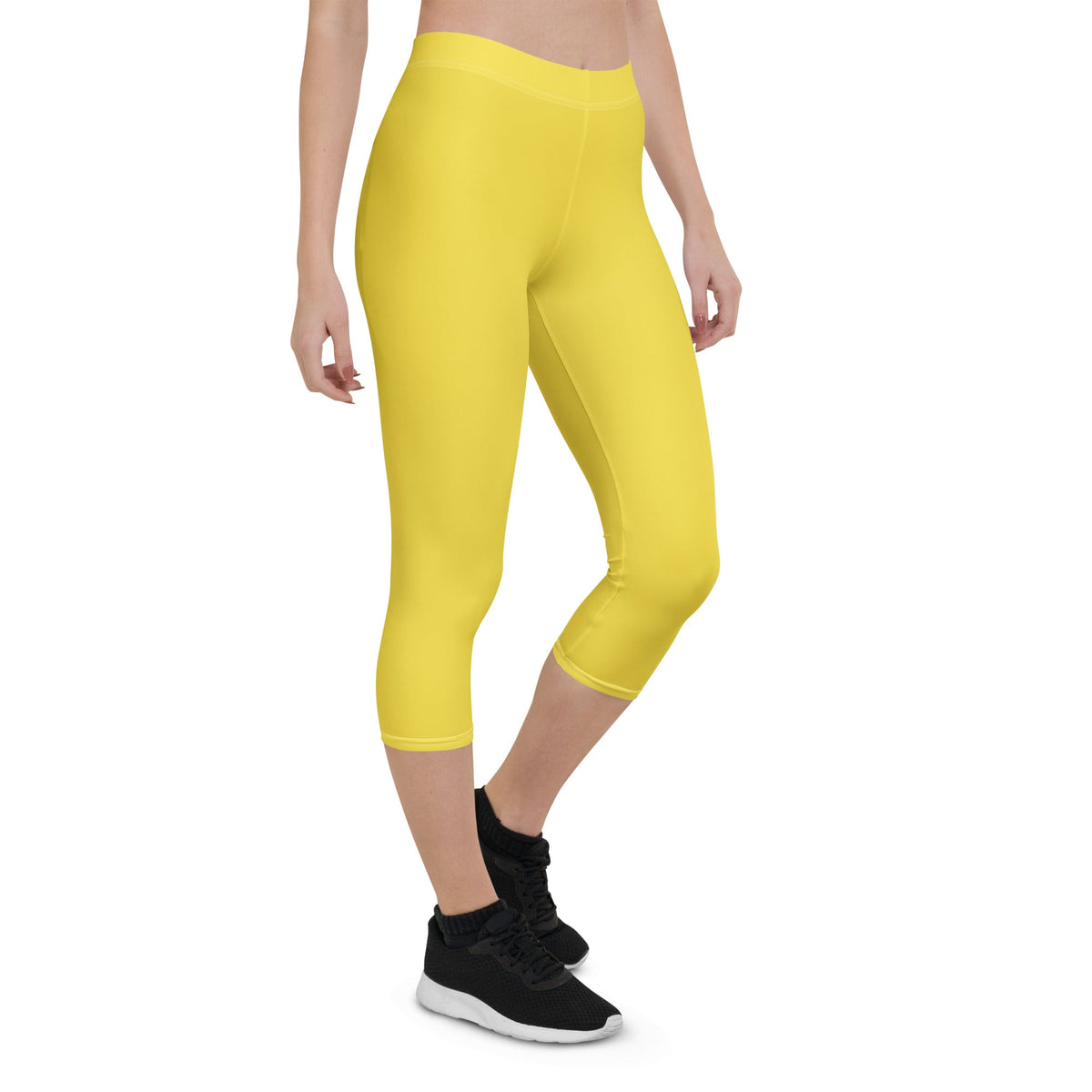 Bahamas Yellow Capri Leggings - Conscious Apparel Store