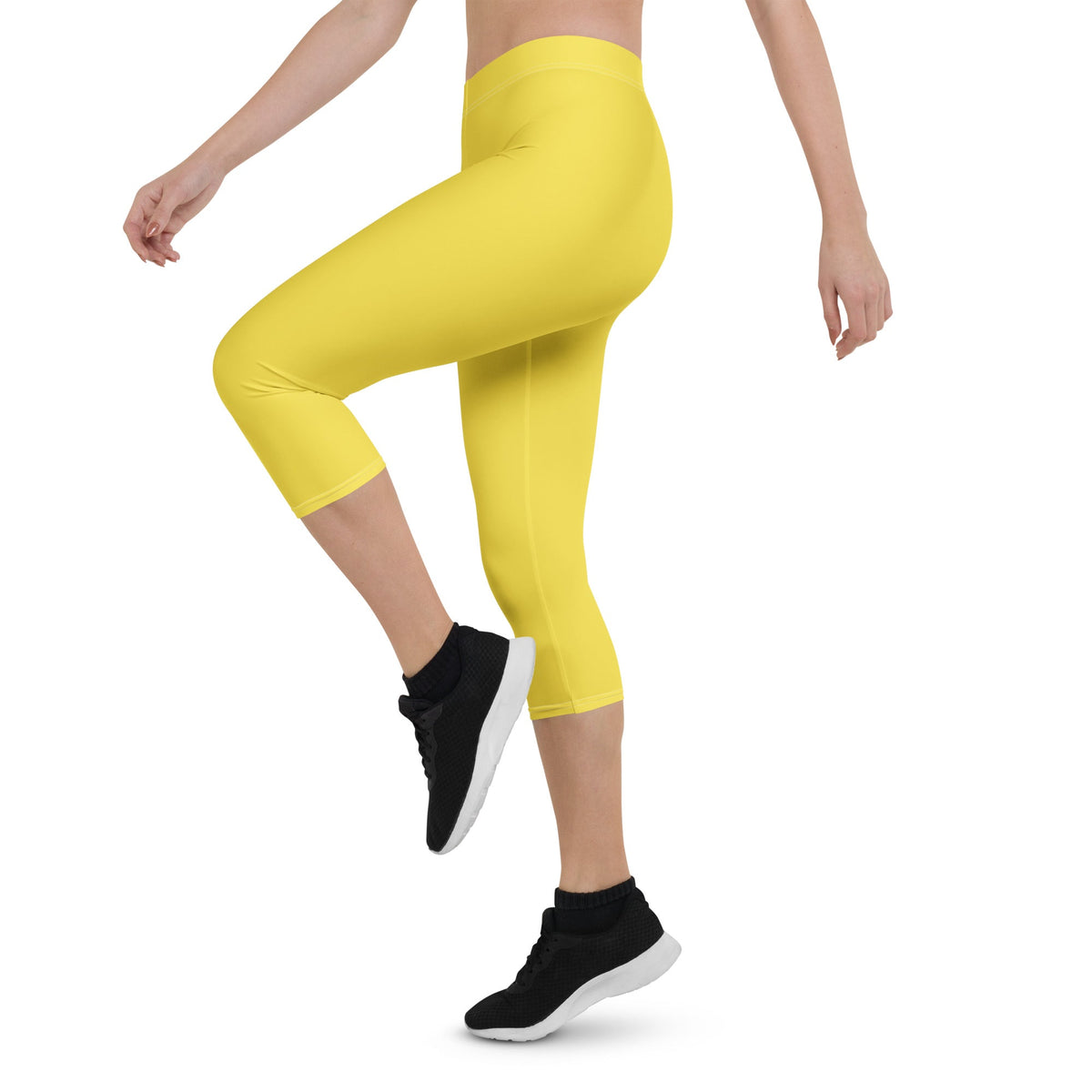 Bahamas Yellow Capri Leggings - Conscious Apparel Store