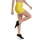 Bahamas Yellow Leggings Shorts - Conscious Apparel Store
