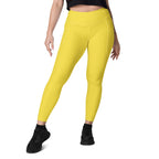 Bahamas Yellow Leggings with pockets - Conscious Apparel Store