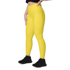 Bahamas Yellow Leggings with pockets - Conscious Apparel Store
