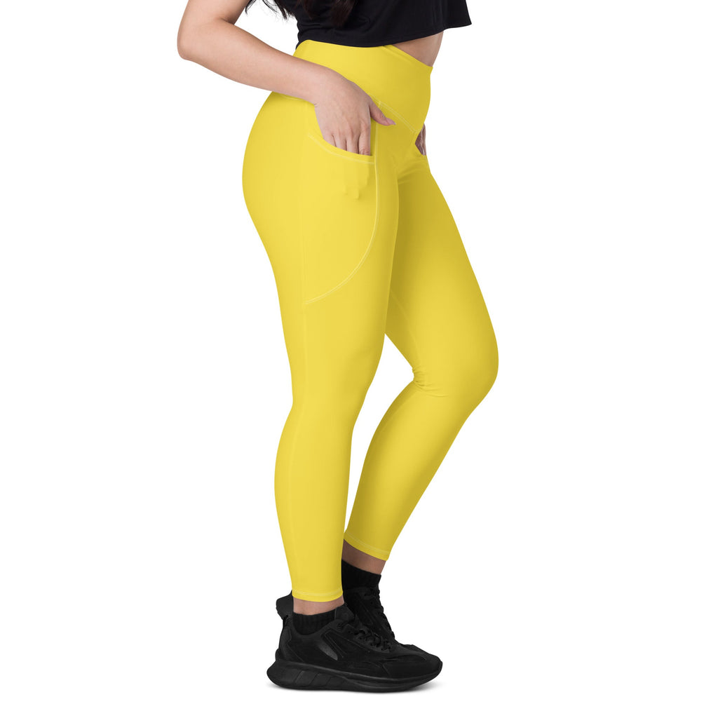 Bahamas Yellow Leggings with pockets - Conscious Apparel Store