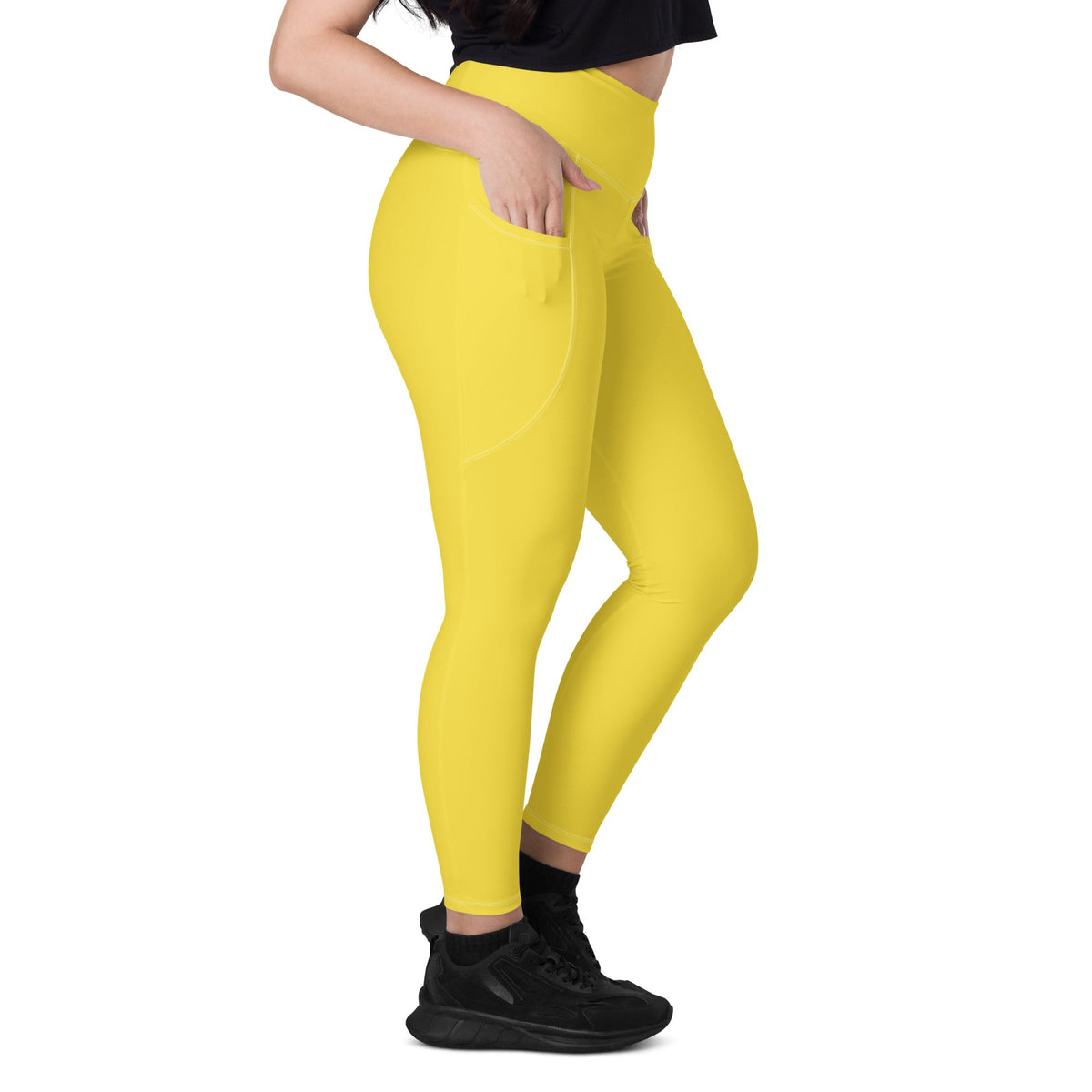 Bahamas Yellow Leggings with pockets - Conscious Apparel Store