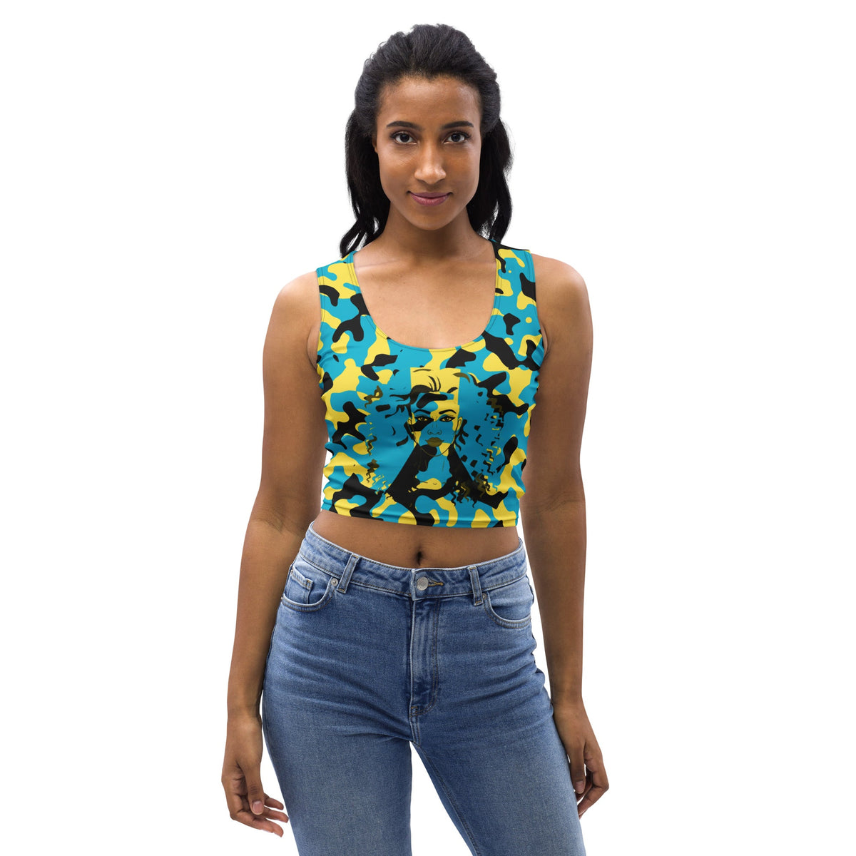 Bahamian Girl Camo Crop Top - Conscious Apparel Store