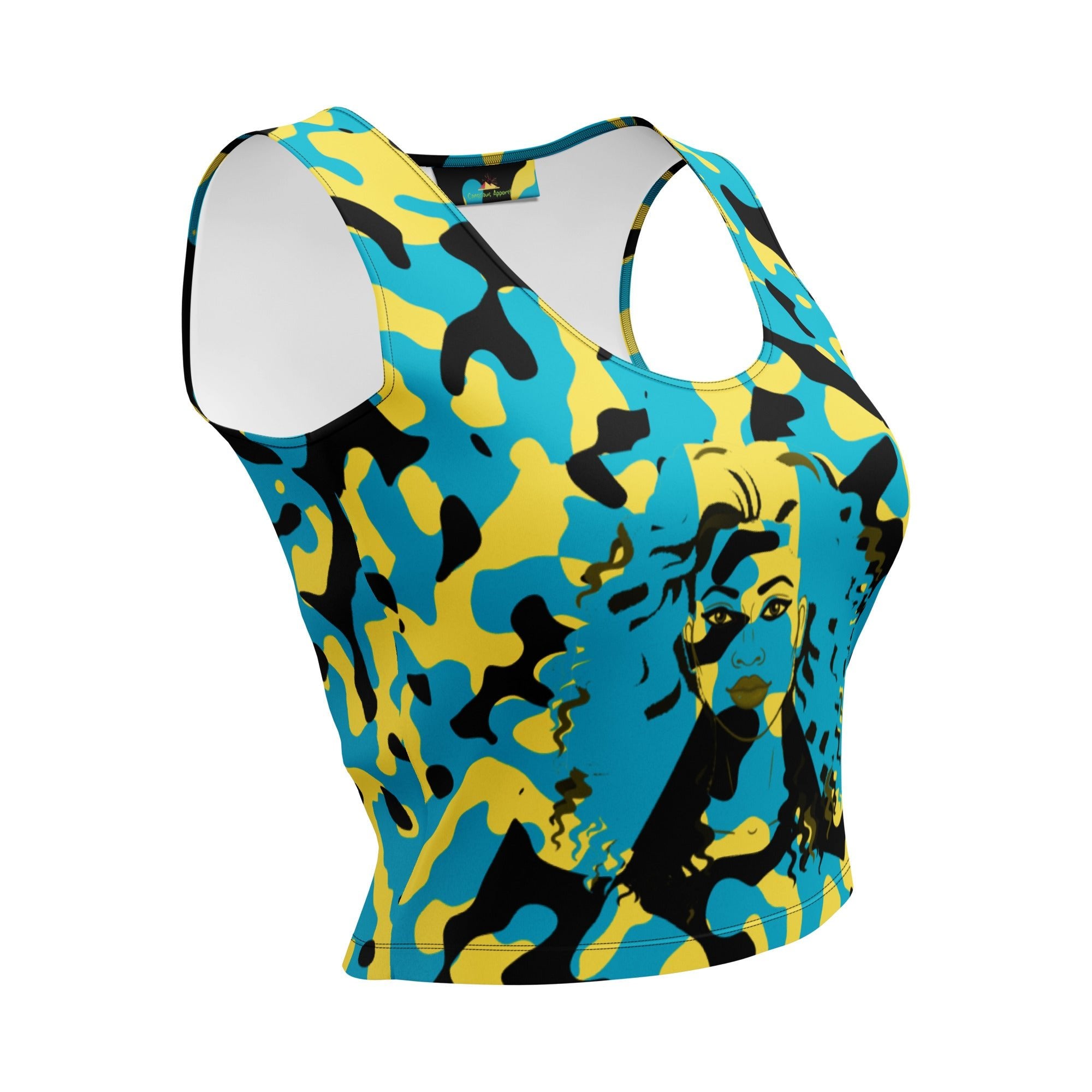 Bahamian Girl Camo Crop Top - Conscious Apparel Store