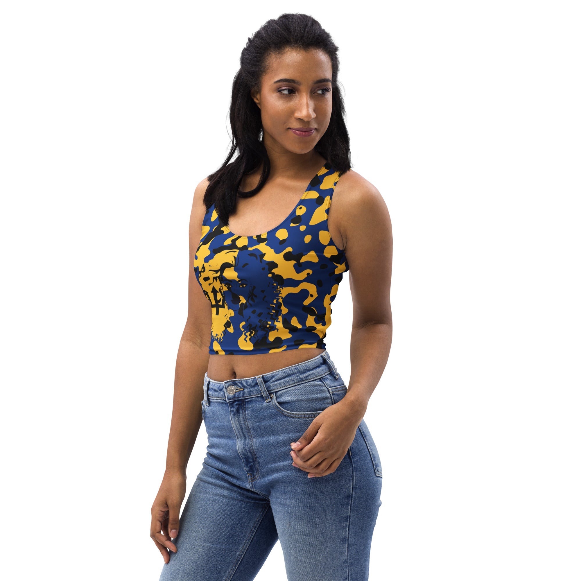 Bajan Girl Camo Crop Top - Conscious Apparel Store