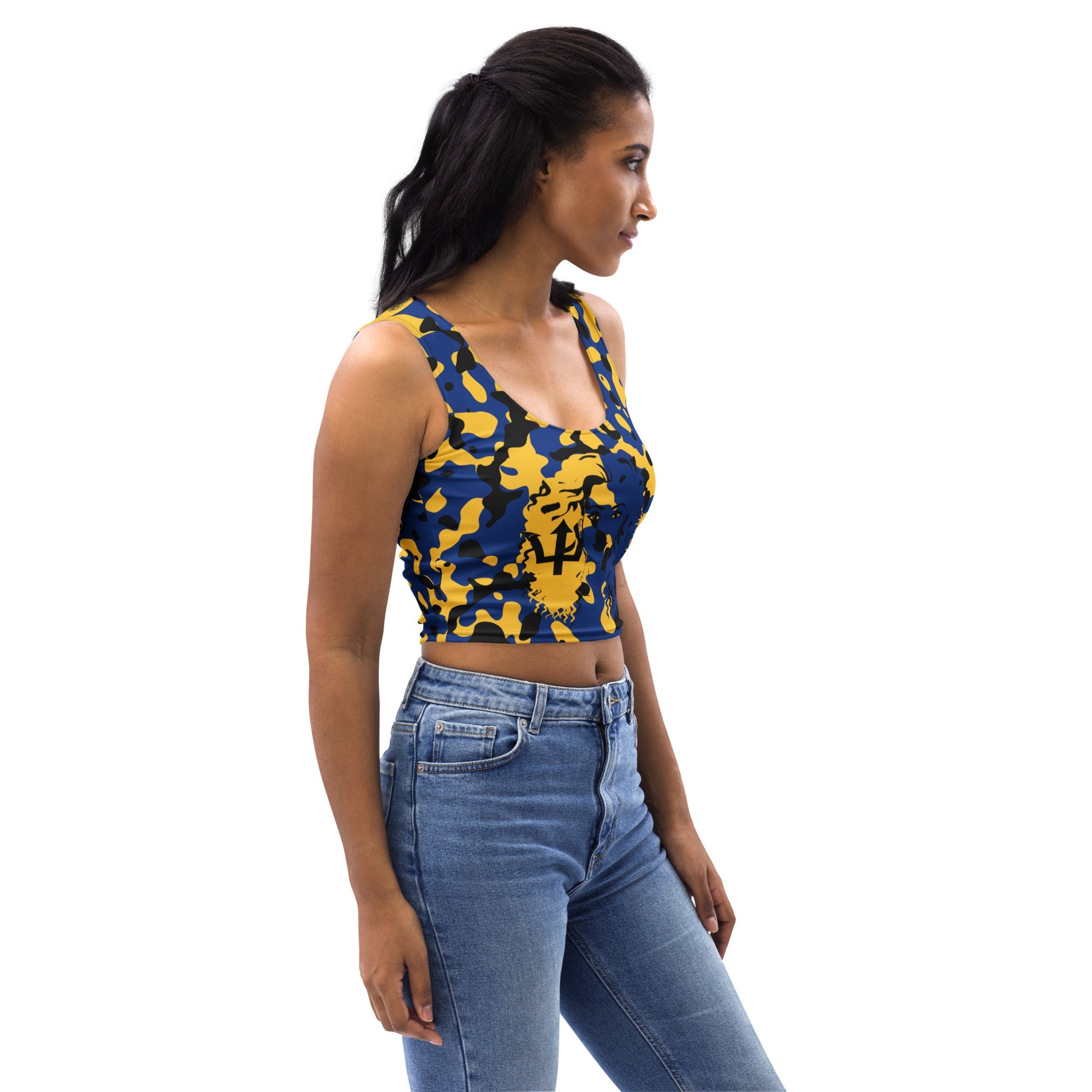 Bajan Girl Camo Crop Top - Conscious Apparel Store