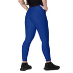 Barbados Blue Leggings with pockets - Conscious Apparel Store