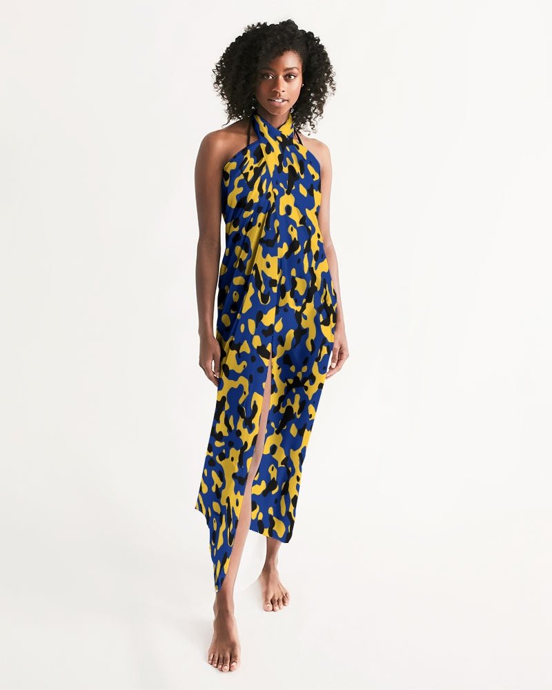Barbados Flag Camo All - Over Print Swim Cover Up - Conscious Apparel Store