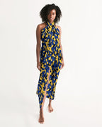 Barbados Flag Camo All-Over Print Swim Cover Up - Conscious Apparel Store